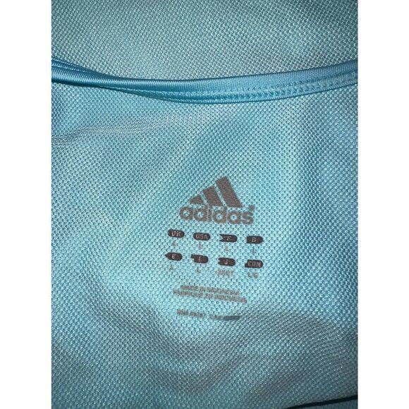 Addias Climacool top with mesh on neckline blue size large - Picture 11 of 11